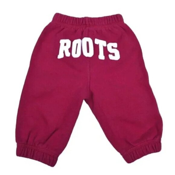 Roots Baby Orginal Roots Sweatpants  Trackpants Raspberry Pink Size 3-6M - Picture 1 of 6